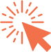 Orange mouse click icon