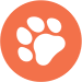 Orange paw icon