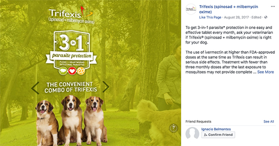 Trifexis Facebook Campaign 3 Dogs Posts